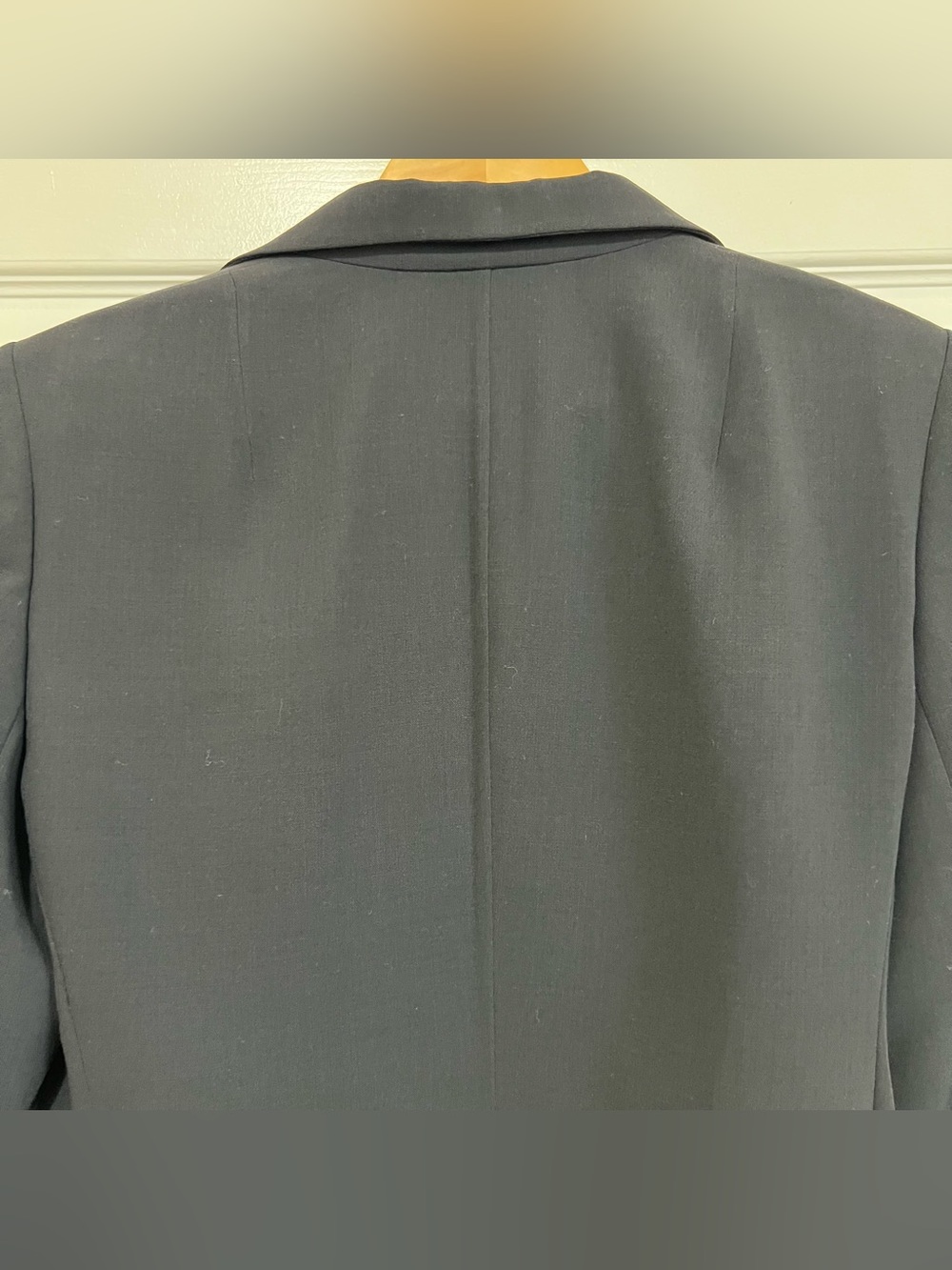 AKRIS Black Double-Face Wool Blazer Double Hook Closure Fold-Over Cuffs Size 12 - Picture 8 of 16